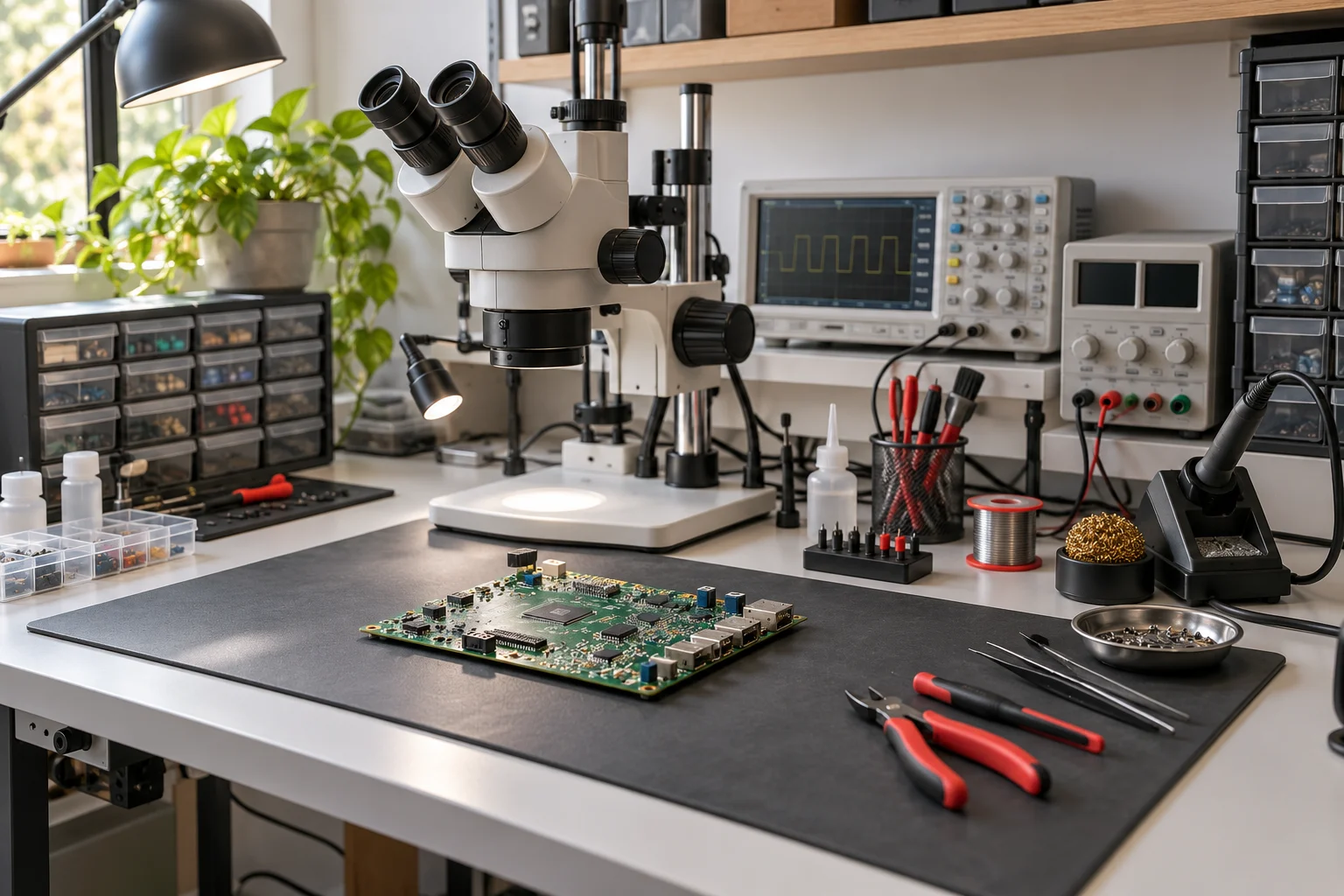 Arbeitsplatz für Elektronikreparaturen